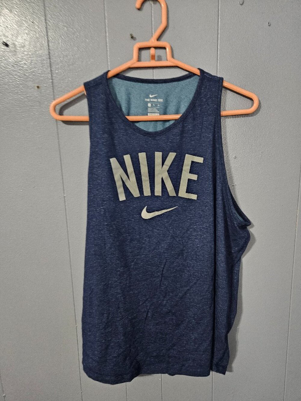 Nike Dri-Fit Men's Navy Heathered Tank Top Size XL